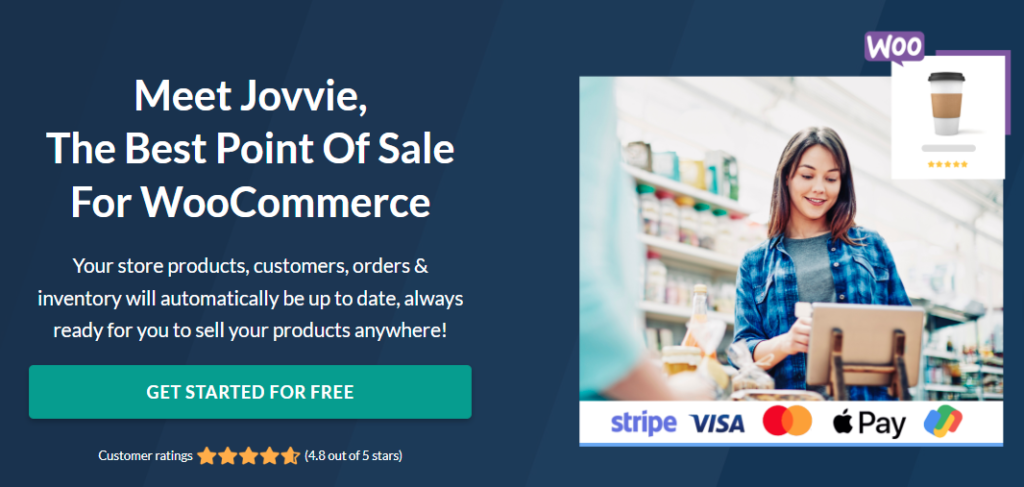 Jovvie homepage with barcode scanning