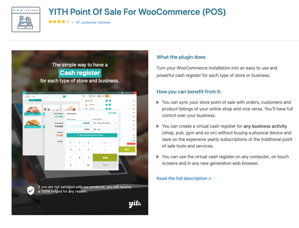 Screenshot of the YITH POS plugin