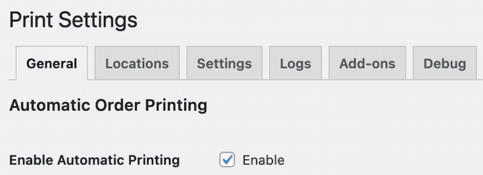 Enabling automatic printing in WooCommerce