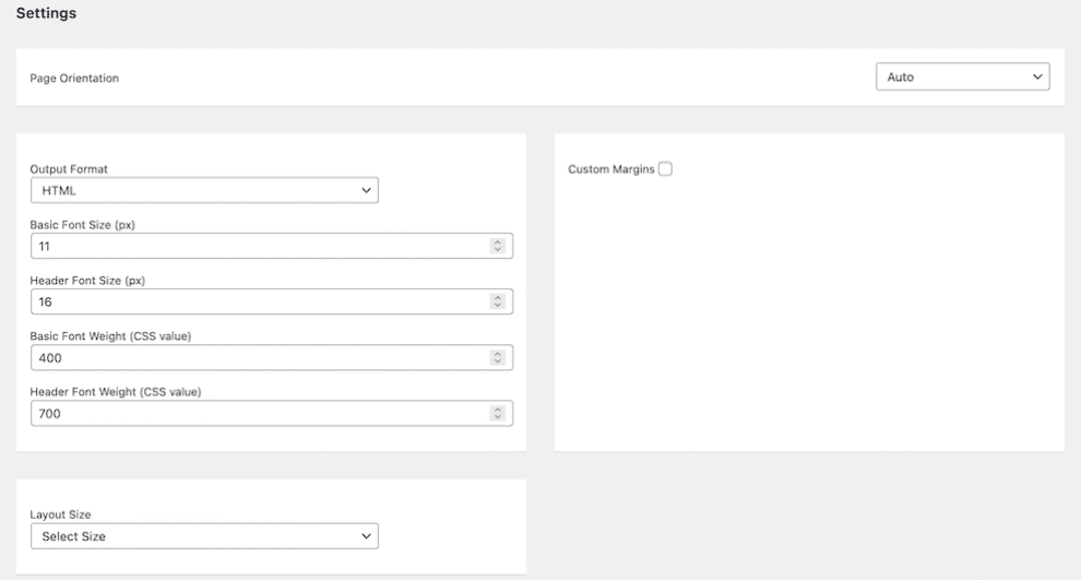 BizPrint receipt customization options