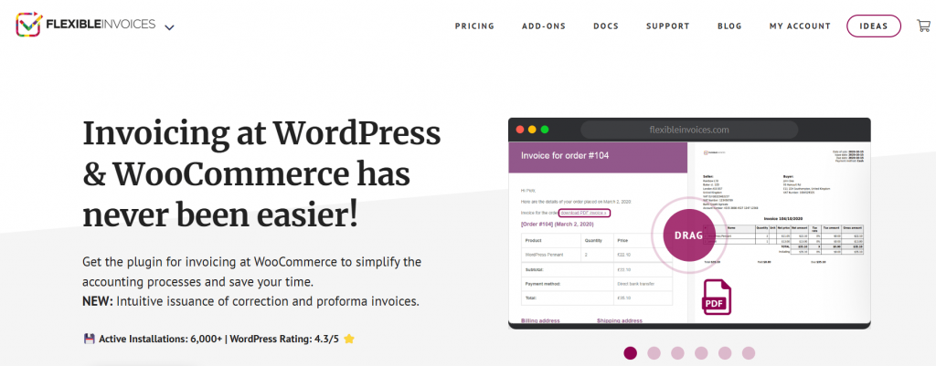 Flexible Invoices homepage