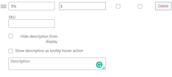 Add a percentage-based tipping option