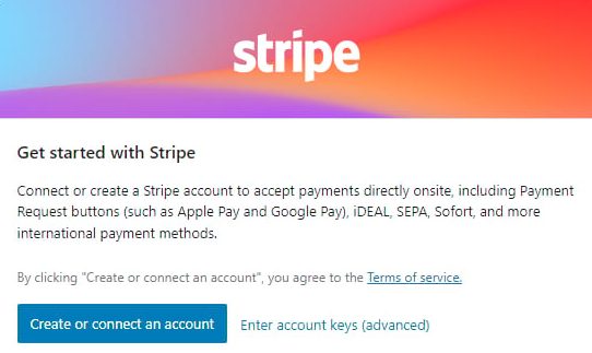 Create or connect your Stripe account