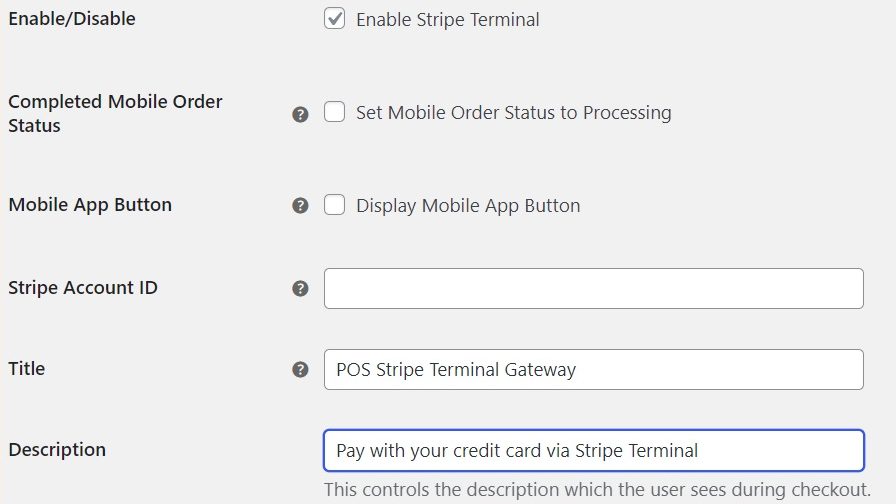 Stripe Terminal details