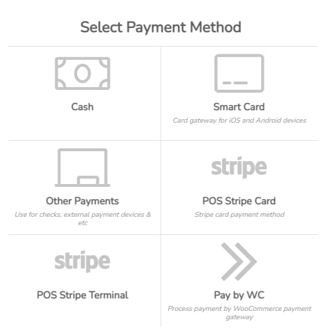 Multiple payment options