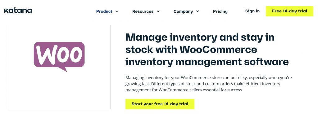 Katana WooCommerce inventory management plugin.