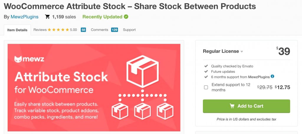 WooCommerce Attribute Stock.