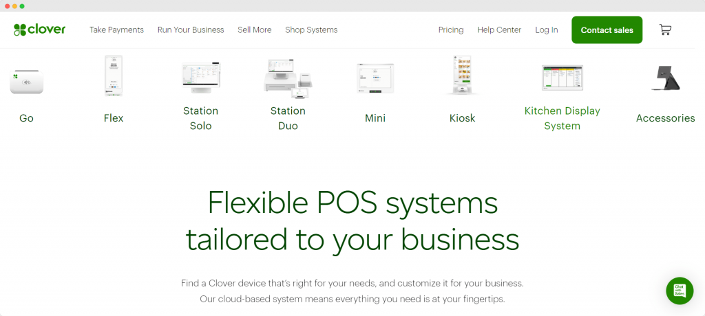 Clover offers a range of flexible POS systems tailored to different business needs