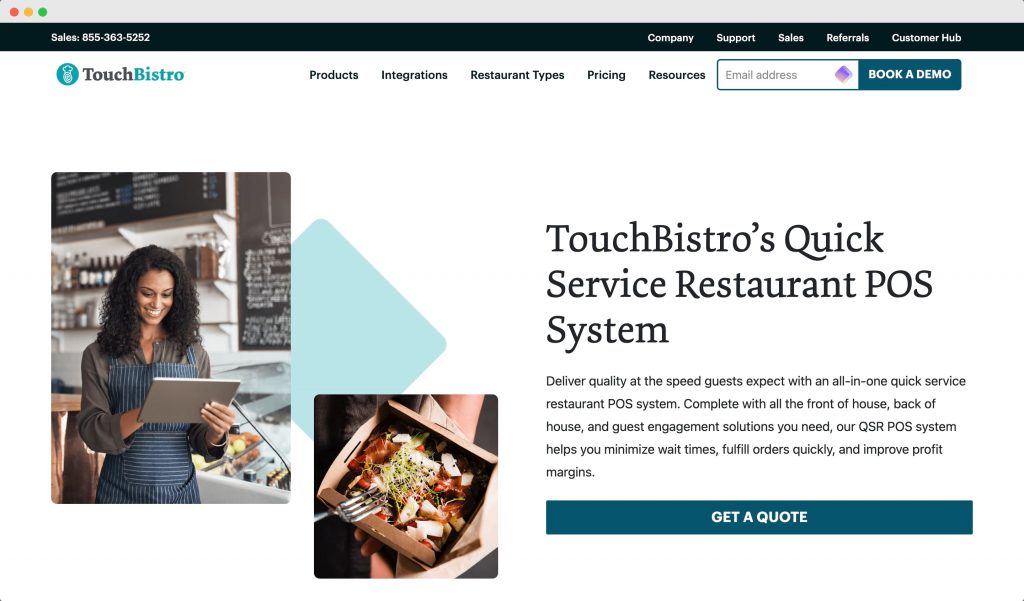 TouchBistro homepage