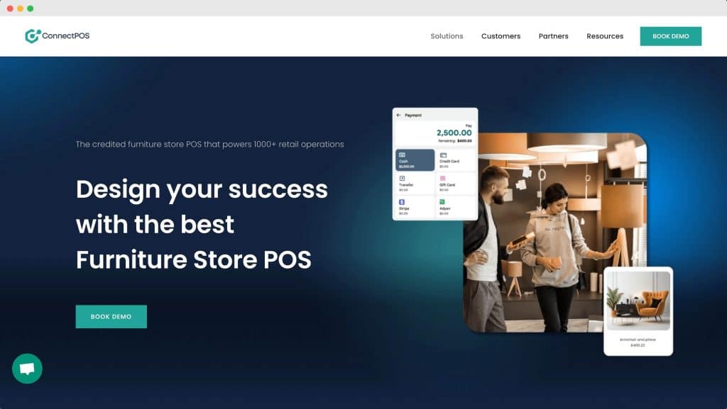 ConnectPOS homepage 