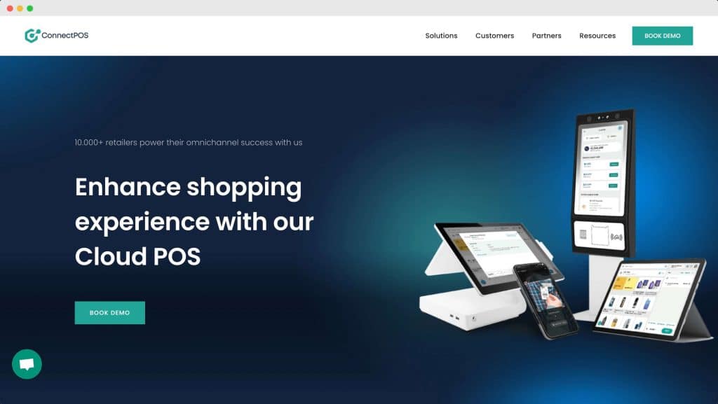 ConnectPOS homepage.