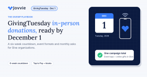 GivingTuesday in-person donations with GiveWP, ready by Tuesday, December 1, 2026